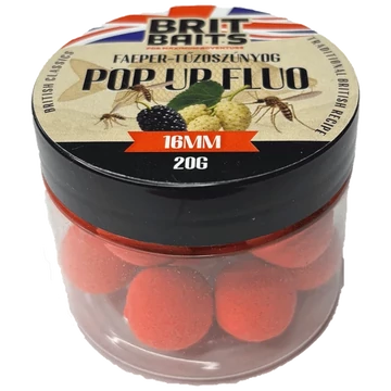 BritBaits Pop Up fluo Faeper-Tűzőszúnyog 16 mm