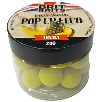 BritBaits Pop Up fluo Banán-Ananász 16 mm