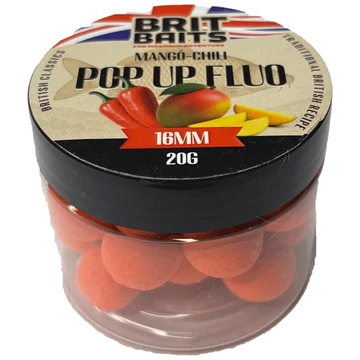 BritBaits Pop Up fluo Mangó-Chili 16 mm