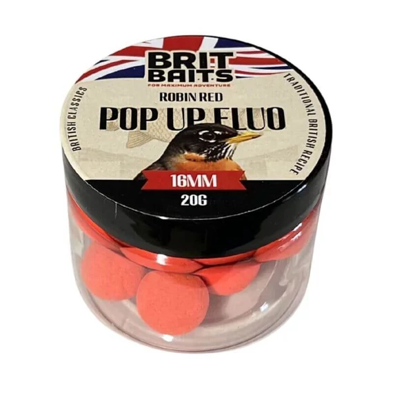 BritBaits Pop Up Fluo Robin Red 16 mm