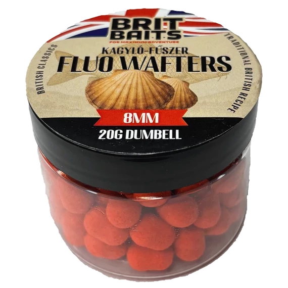 BritBaits Fluo Wafters Dumbell Kagyló-Fűszer 8mm
