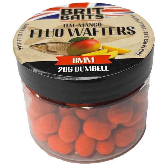 BritBaits Fluo Wafters Dumbell Hal-Mangó 8mm