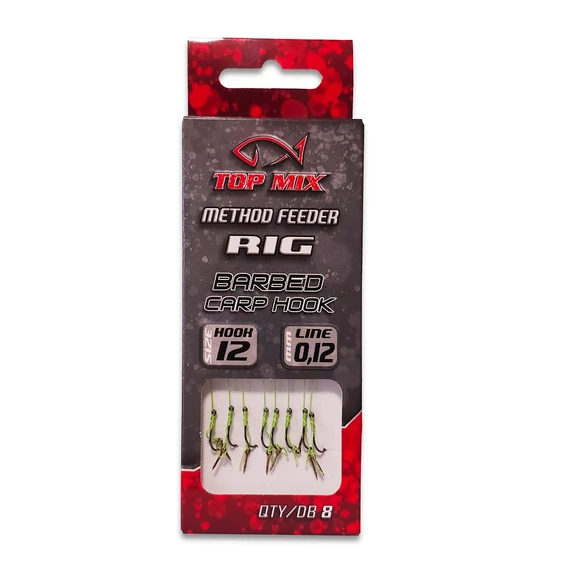 TOP MIX Method Feeder Rig - 12 (előkötött horog csalitüskével)