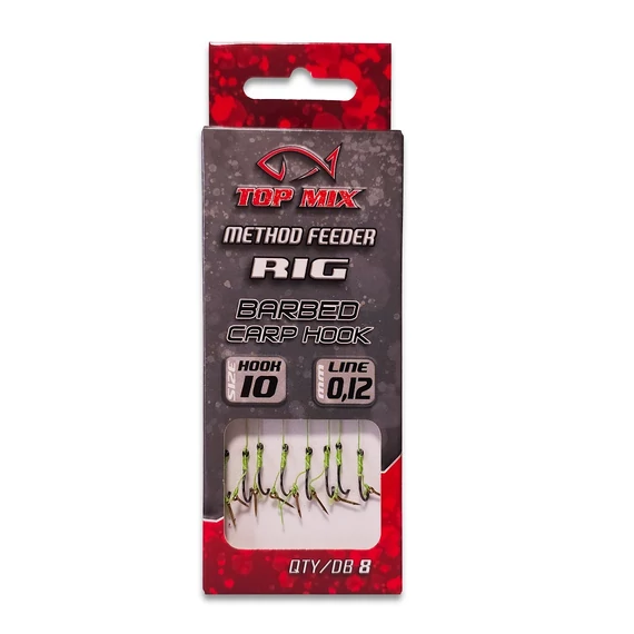 TOP MIX Method Feeder Rig - 10 (előkötött horog csalitüskével)