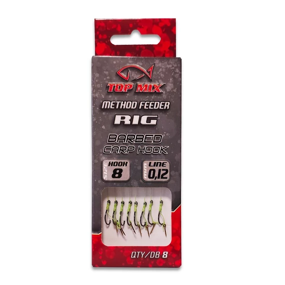 TOP MIX Method Feeder Rig - 8 (előkötött horog csalitüskével)