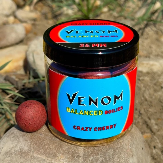 Venom Balanced Boilies Crazy Cherry 24 mm